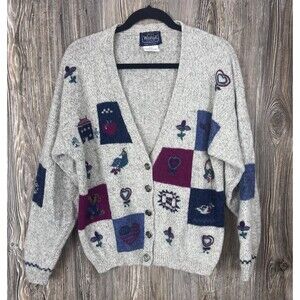 Vtg 90’s Woolrich Cardigan Sweater Country Cottagecore GrannyCore Woman's L